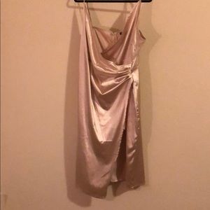 Champagne fitted dress